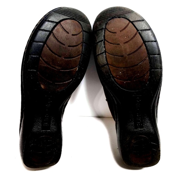 ★Euro Step Brown Leather Mules Women's 8.5M - Picture 6 of 6